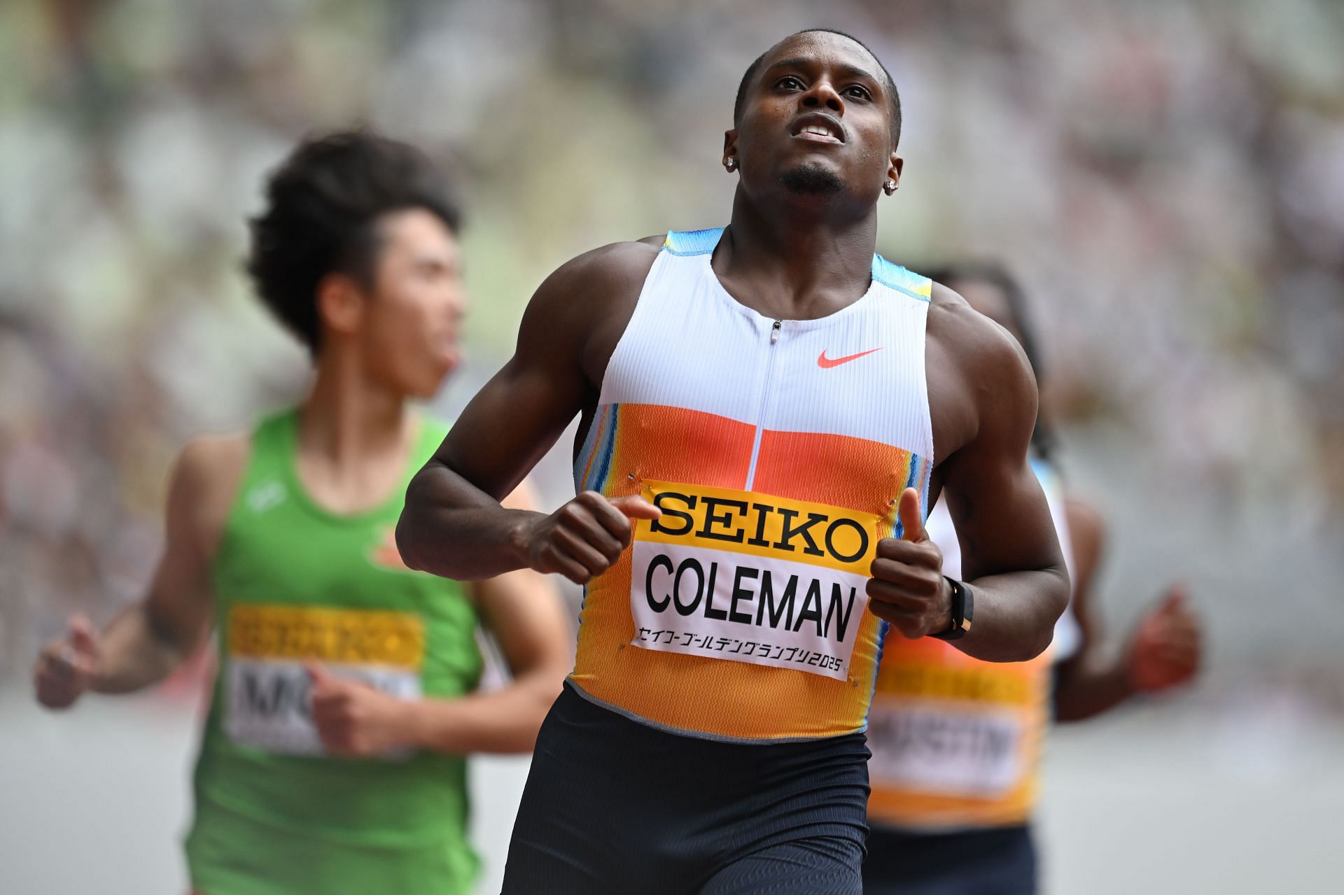 Christian Coleman of the United States of America during the Seiko Golden Grand Prix in Tokyo, Japan. (Photo by Getty Images)